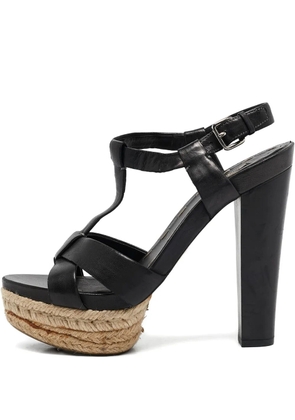 Miu Miu Pre-Owned 95mm leather heeled pumps - Black