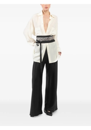 IBRIGU obi paisley belt - Black