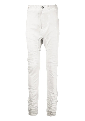 Boris Bidjan Saberi stitch-detail skinny-cut jeans - Grey