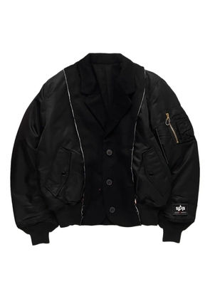 Spencer Badu buttoned bomber jacket - Black
