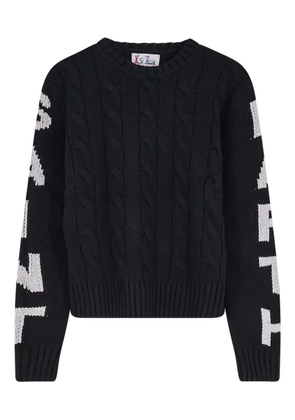 MC2 Saint Barth cable-knit logo sweater - Black