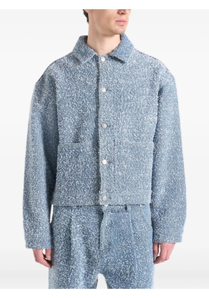 Manière De Voir Damien back-pleat denim jacket - Blue