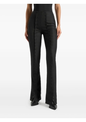 Manière De Voir Therese button-detail tailored trousers - Black