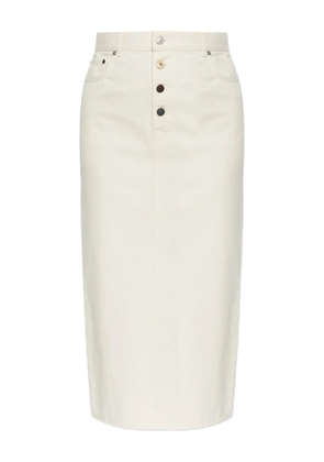 Moschino button-fastening denim skirt - Neutrals