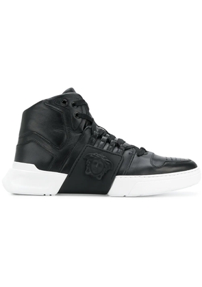 Versace Medusa strap hi-top sneakers - Black