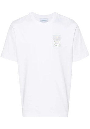 Casablanca Tennis Pastelle cotton T-shirt - White