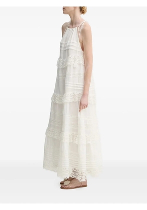 MUNTHE Fuenta lace-trimmed tiered dress - Neutrals