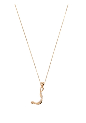 Charlotte Chesnais 18K yellow gold Letter J diamond necklace