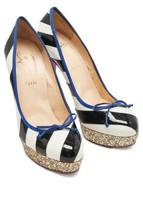 Christian Louboutin Pre-Owned 140mm Foraine glitter pumps - White