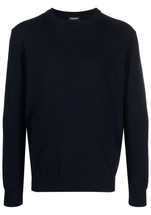 DONDUP logo-plaque fine-knit jumper - Blue