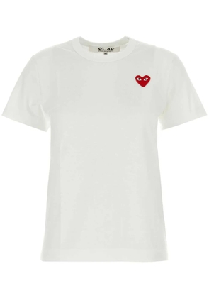Comme Des Garçons Play heart-patch cotton T-shirt - White