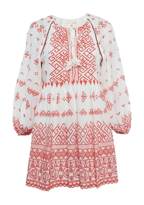 Maje embroidery mini dress - White