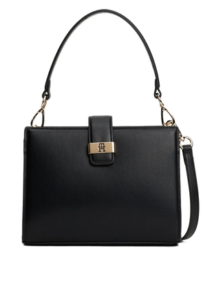 Tommy Hilfiger logo-plaque tote bag - Black