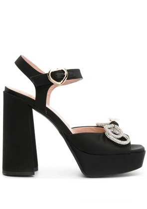 Love Moschino 130mm crystal-embellished bow sandals - Black