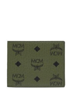 MCM Aren Visetos monogram bifold wallet - Green