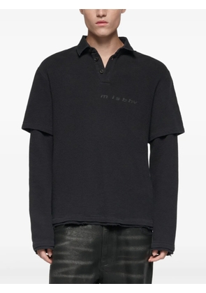 MISBHV graphic layered long-sleeved polo shirt - Black