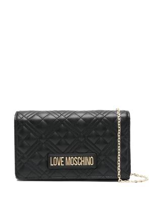 Love Moschino quilted chain cross body bag - Black