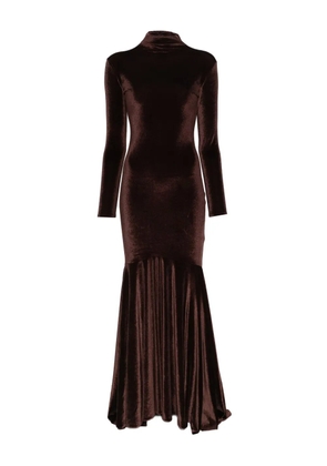 Atu Body Couture velvet-finish dress - Brown