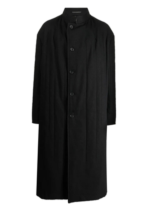 Yohji Yamamoto single-breasted drop-shoulder coat - Black