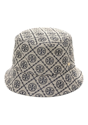 Tory Burch logo-jacquard bucket hat - Blue