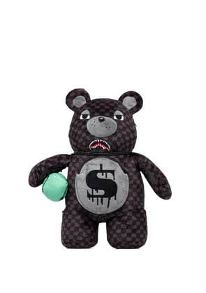 Sprayground checked-pattern bear-shape backpack - Black