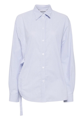 pushBUTTON striped oversized shirt - Blue