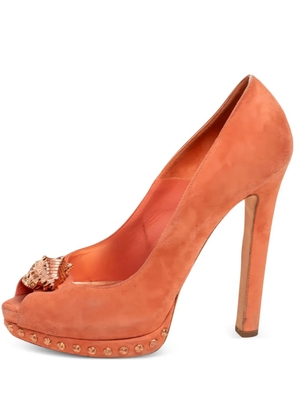 Alexander McQueen Pre-Owned suede heeled pumps - Orange
