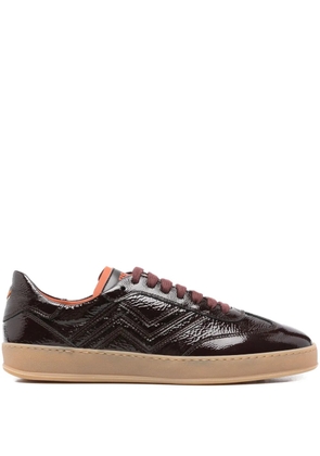 Missoni patent-leather zigzag sneakers - Brown