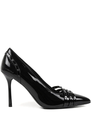Karl Lagerfeld 105mm Sarabande studded pointed pumps - Black