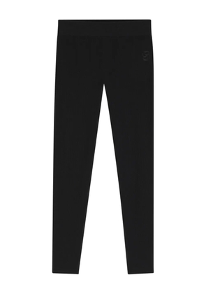 BOSS ribbed-knit trousers - Black