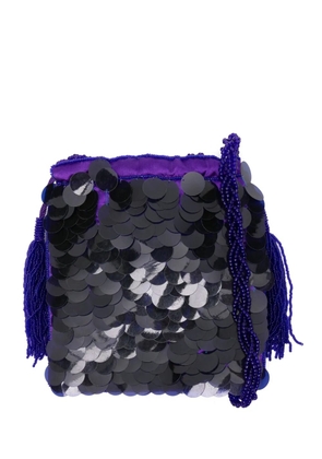 P.A.R.O.S.H. sequin-embellished shoulder bag - Purple