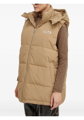 Résumé logo-print gilet - Brown