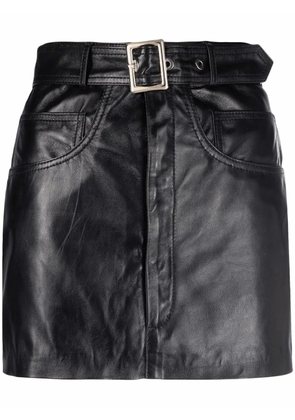 Manokhi leather mini skirt - Black
