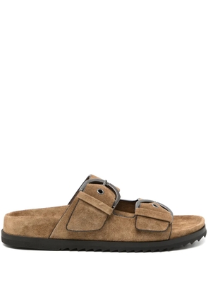 James Perse suede buckle sandals - Brown
