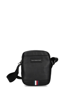 Tommy Hilfiger logo-appliqué messenger bag - Black