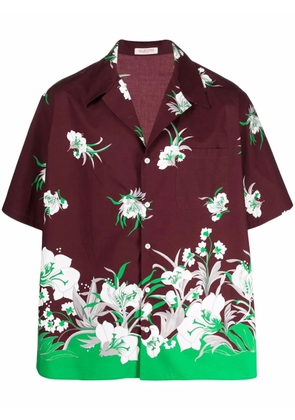 Valentino Garavani floral-print short-sleeved shirt - Red