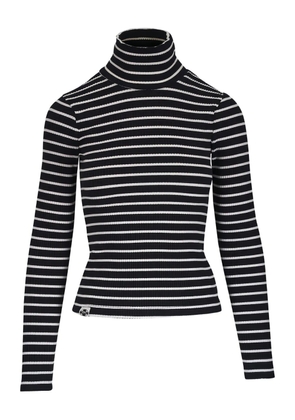 MOTHER Hickey striped-pattern top - Black