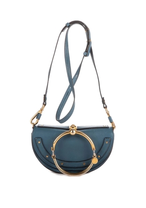 Chloé Pre-Owned half-moon ring-detail shoulder bag - Blue