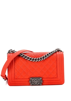 CHANEL Pre-Owned Boy Flap Bag Quilted Caviar Old Medium crossbody bag - Orange