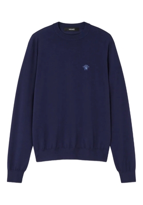 Versace Medusa-embroidered sweater - Blue