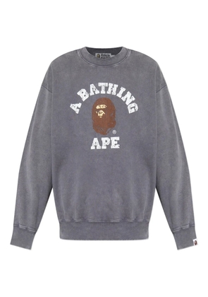 A BATHING APE® logo-print sweatshirt - Grey