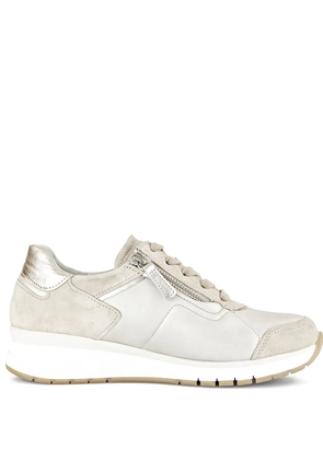 GABOR metallic-finish suede sneakers - Neutrals