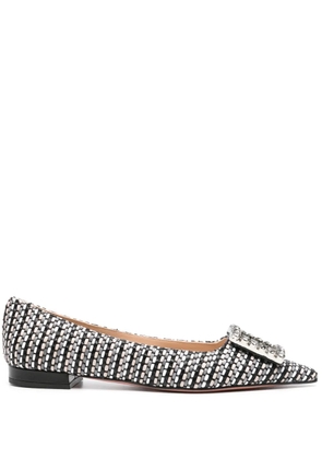 Roberto Festa pointed-toe woven ballerina shoes - Black
