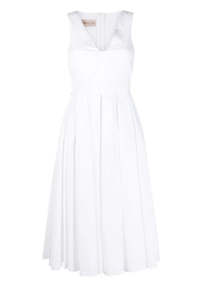 Blanca Vita V-neck sleeveless dress - White