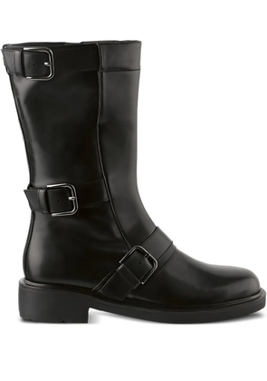 Hogl Billie buckle-embellished leather biker boots - Black