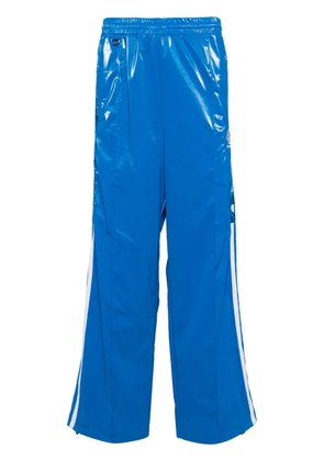 Doublet Laminate Track embroidered track pants - Blue