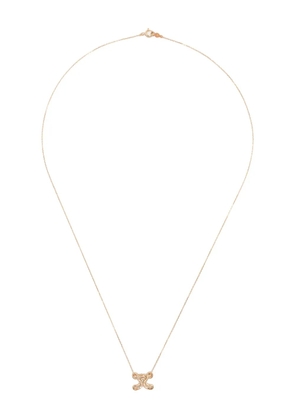 Charlotte Chesnais 18K yellow gold Letter X diamond necklace