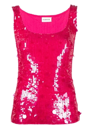 P.A.R.O.S.H. sequin-embellished tank top - Pink