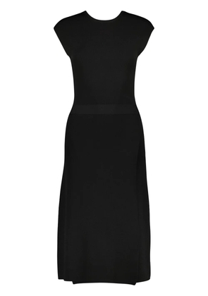 Yves Salomon knitted wrap dress - Black