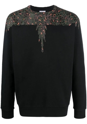 COUNTY OF MILAN Animalier Wings organic cotton sweatshirt - Black